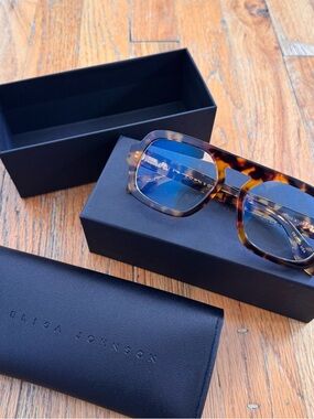 Elisa Johnson Tortoiseshell Blue Light Blocking Glasses - Brown Tortoise